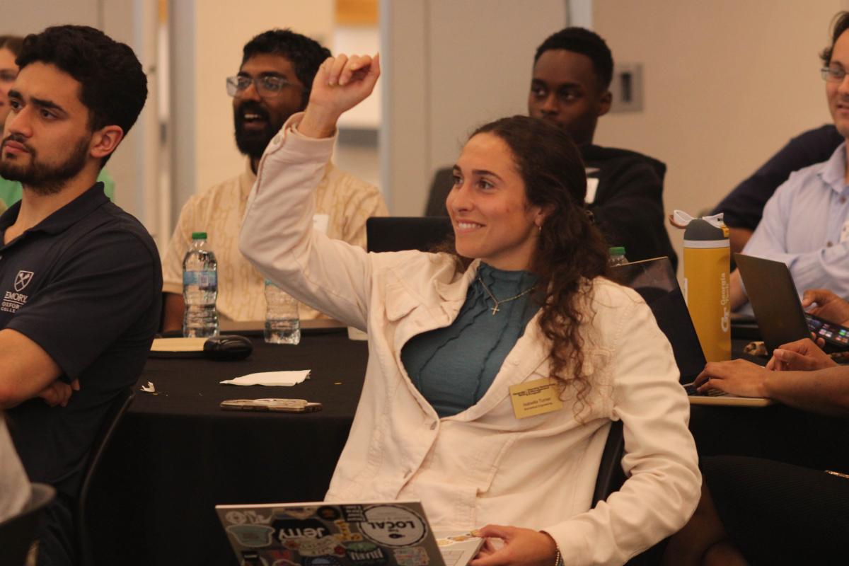 Student raises their hand